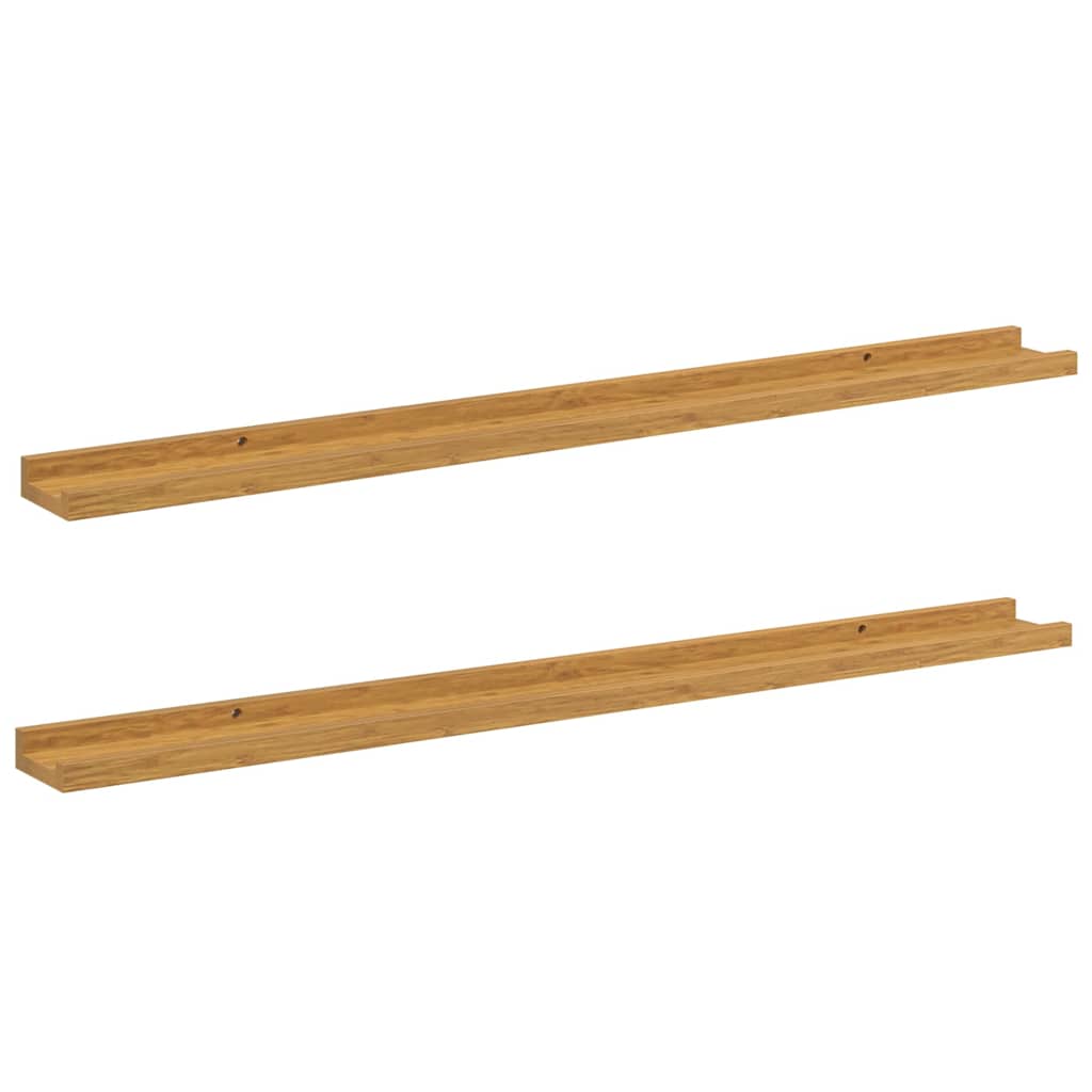 Wandregal mit Regal 2 pcs Beige 100 x 9 x 3 cm Holzwerkstoff