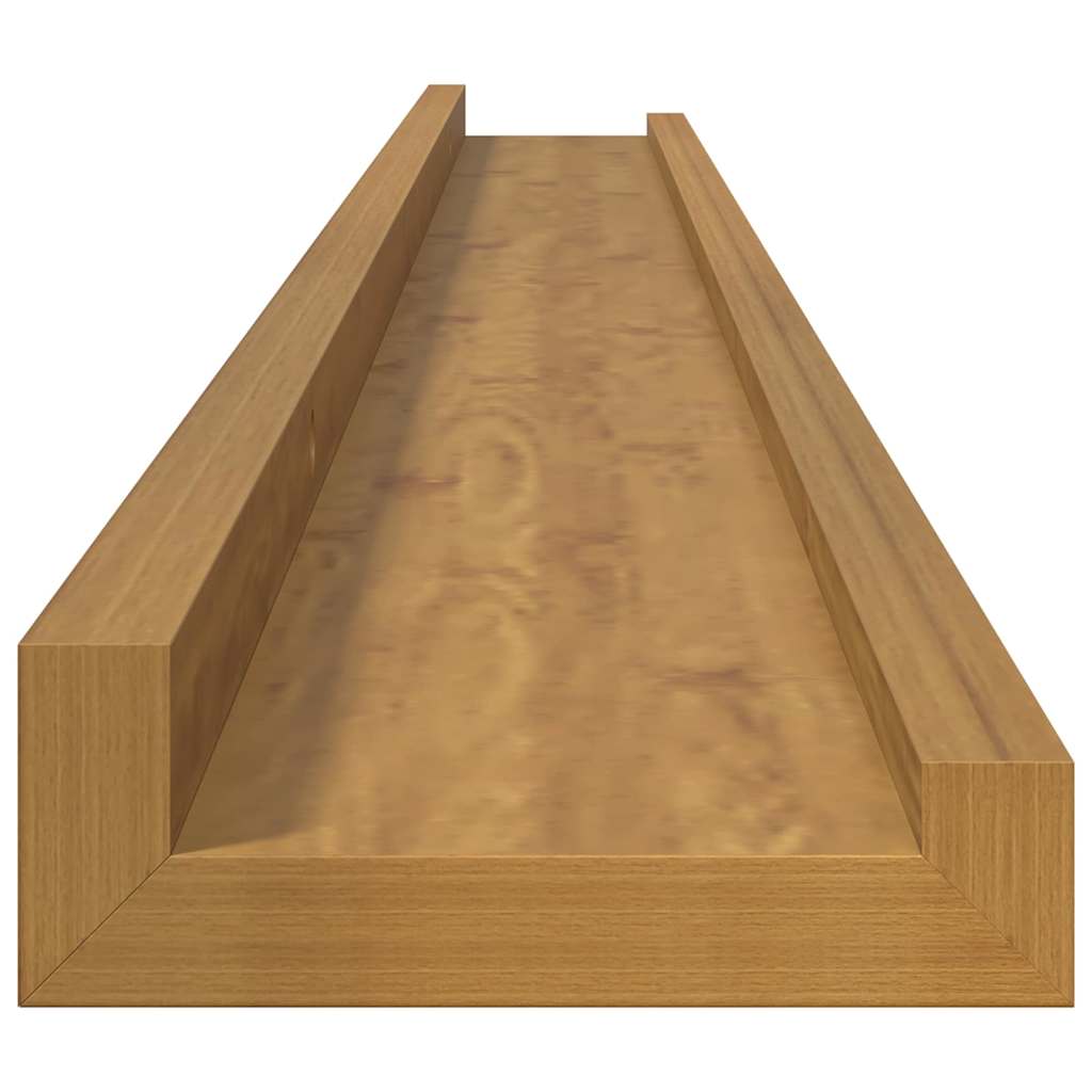 Wandregal mit Regal 2 pcs Beige 100 x 9 x 3 cm Holzwerkstoff