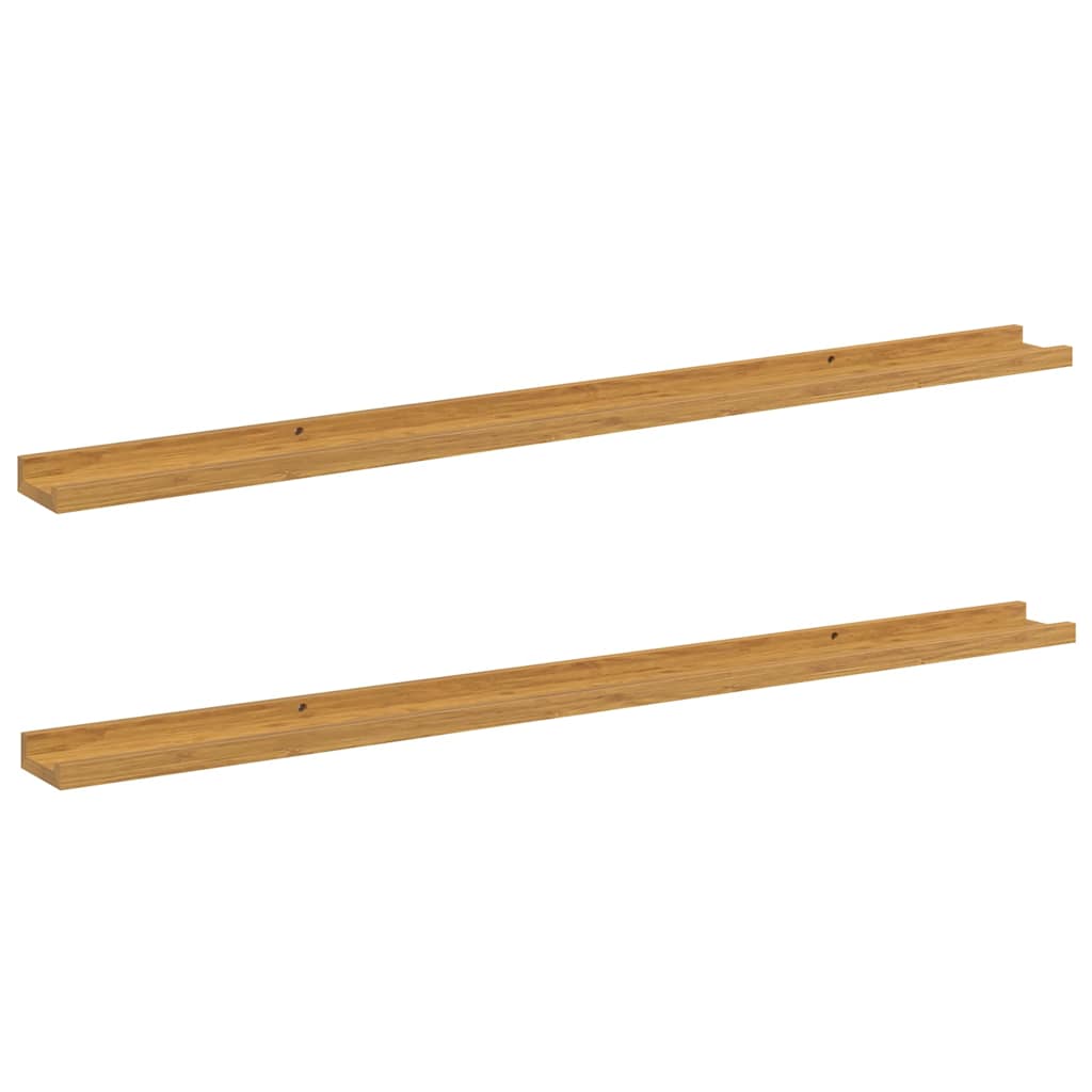 Wandregal mit Regal 2 pcs Beige 115 x 9 x 3 cm Holzwerkstoff