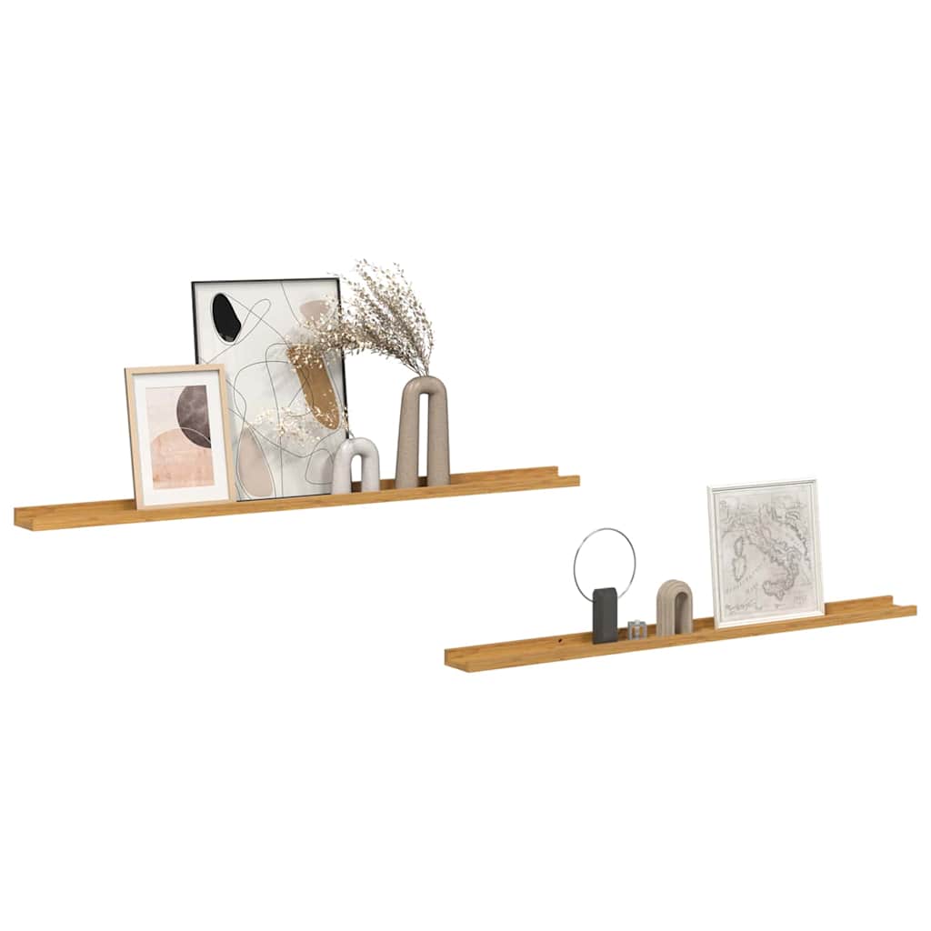 Wandregal mit Regal 2 pcs Beige 115 x 9 x 3 cm Holzwerkstoff