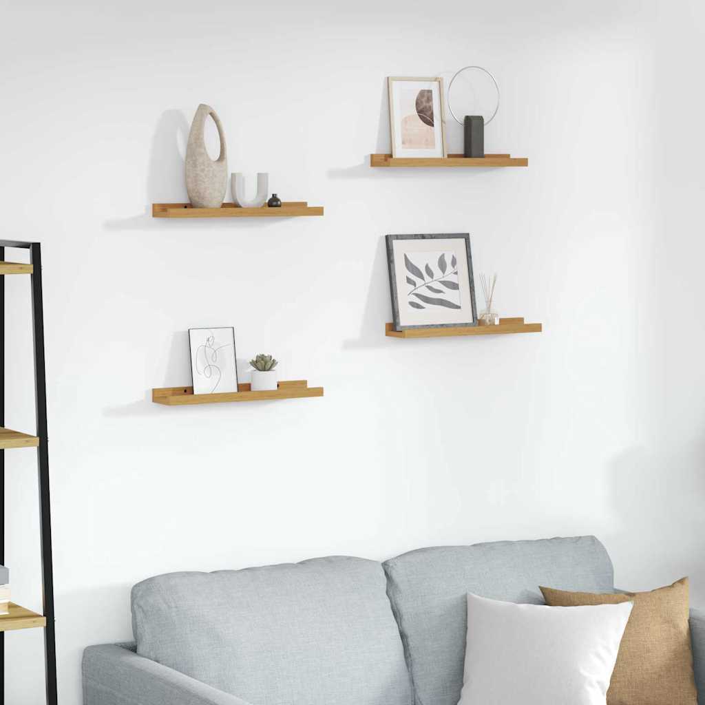 Wandregal mit Regal 4 pcs Beige 40 x 9 x 3 cm Holzwerkstoff