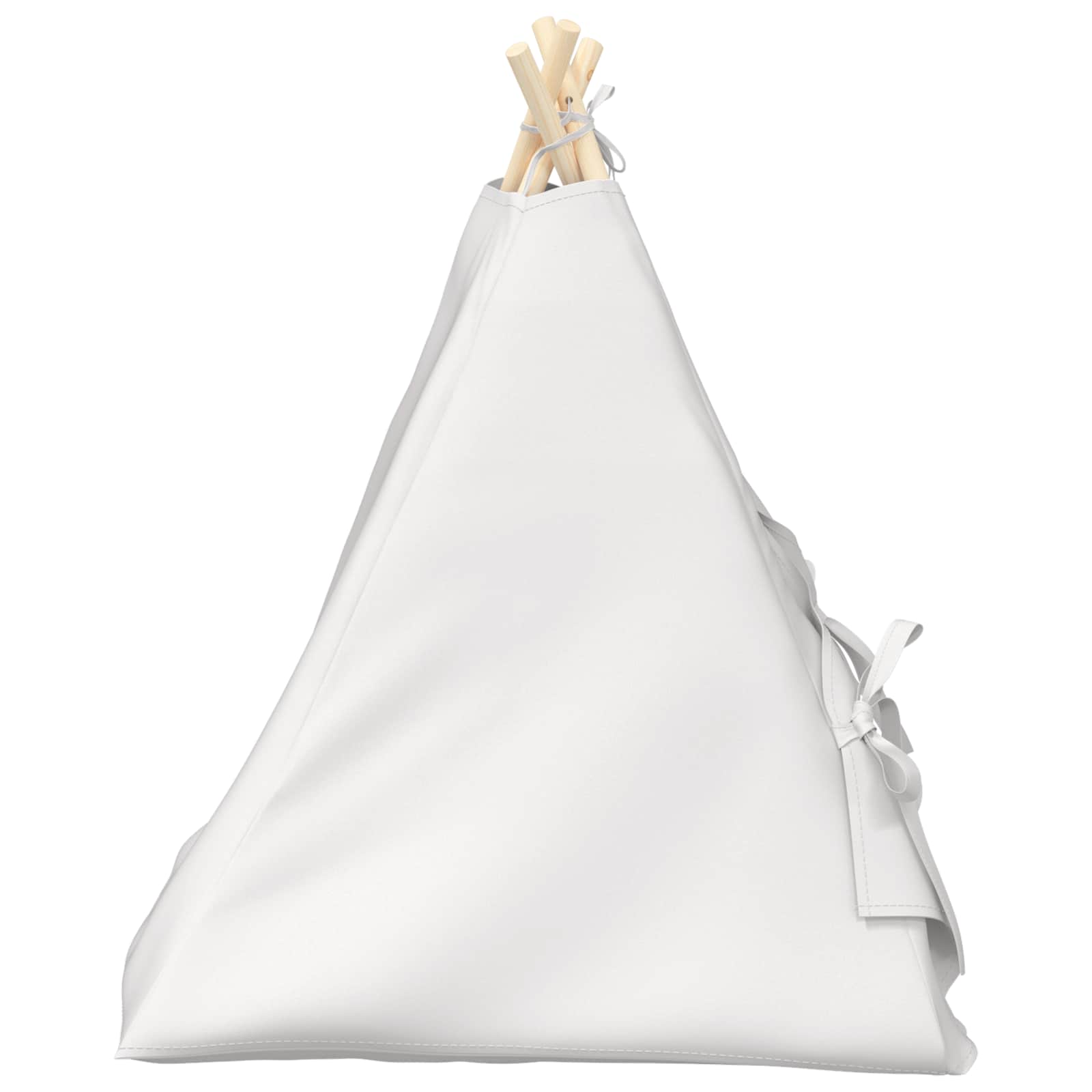 Haustier-Tipi mit Kissen Weiß 60 x 60 x 70 cm Polyester