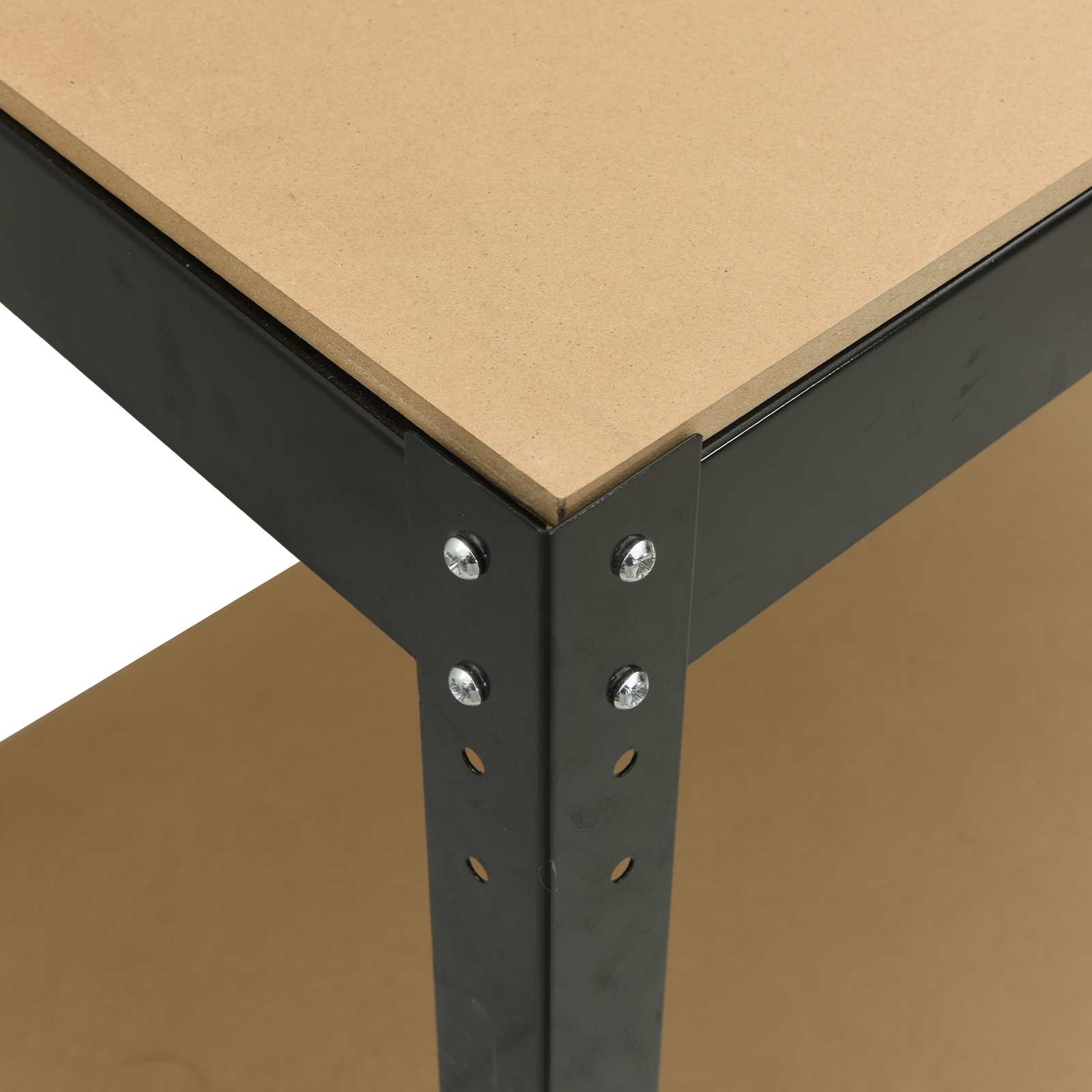 Werkbank Schwarz 115 x 55 x 91 cm Sperrholz und Metall