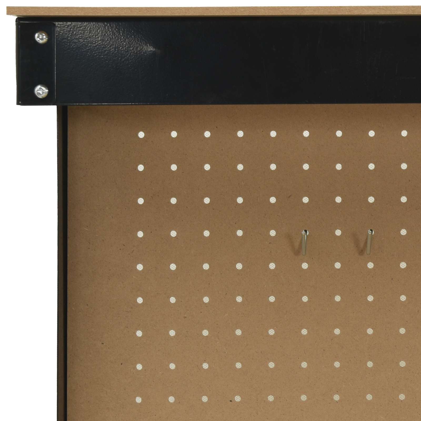 Werkbank Schwarz 81 x 41 x 145 cm Holzwerkstoff und Metall