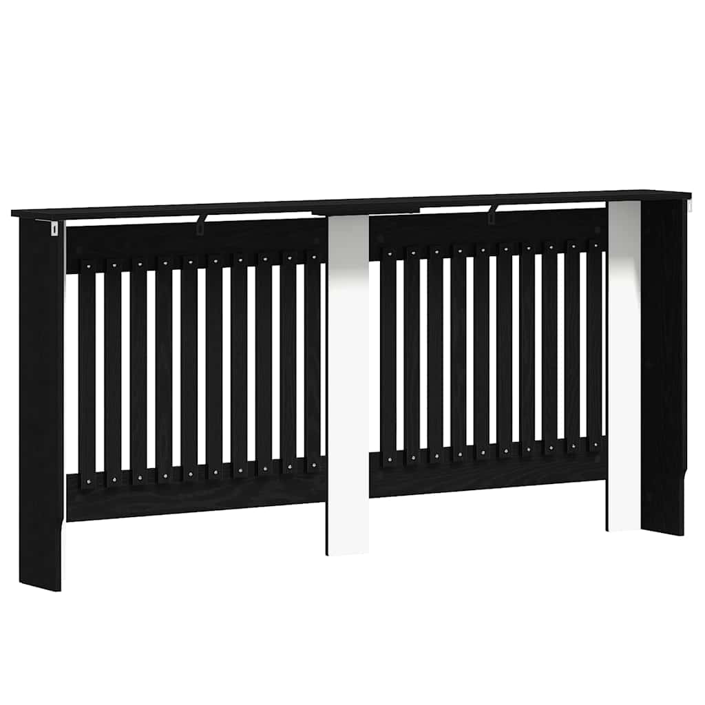 Heizkörperabdeckung Schwarz Eichen-Optik 172 x 19 x 81,5 cm