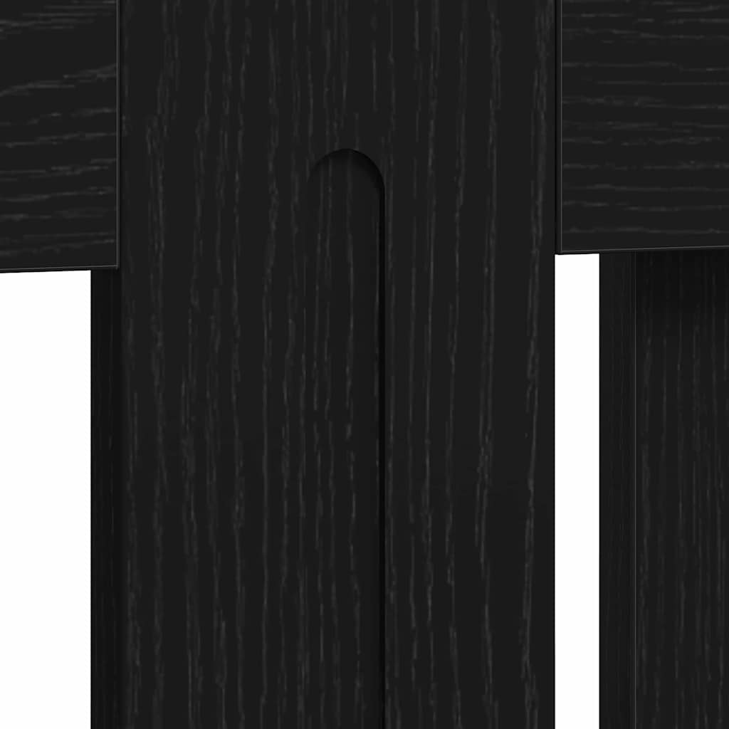 Heizkörperabdeckung Schwarz Eichen-Optik 152 x 19 x 81,5 cm