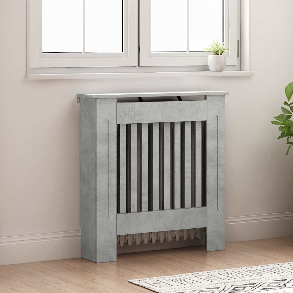 Heizkörperabdeckung Beton Grau 78 x 19 x 81,5 cm Holzwerkstoff