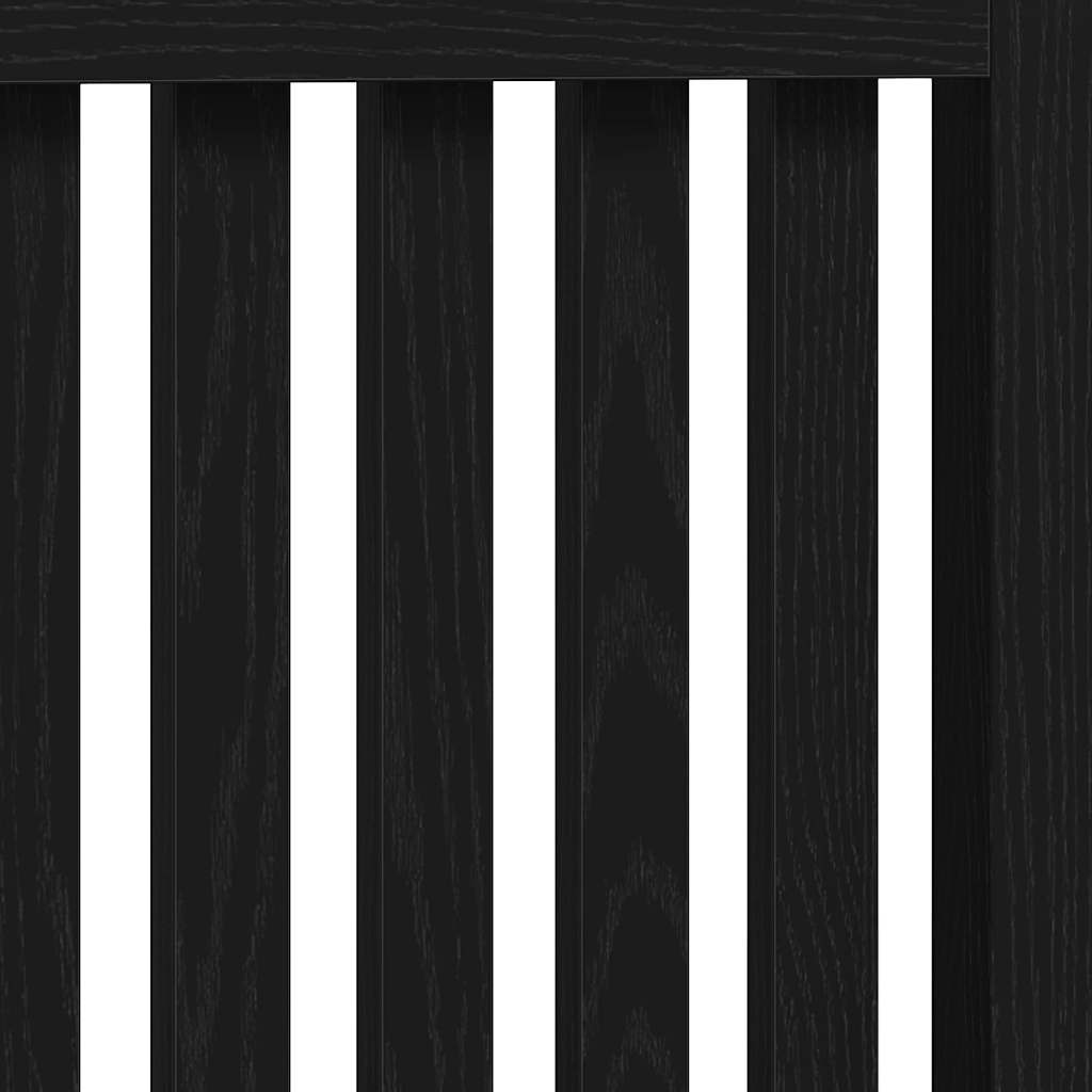 Heizkörperabdeckung Schwarz Eichen-Optik 78 x 19 x 81,5 cm
