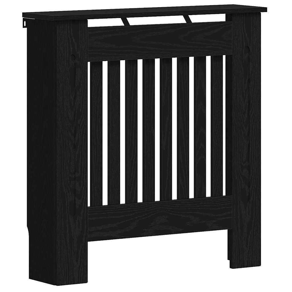 Heizkörperabdeckung Schwarz Eichen-Optik 78 x 19 x 81,5 cm