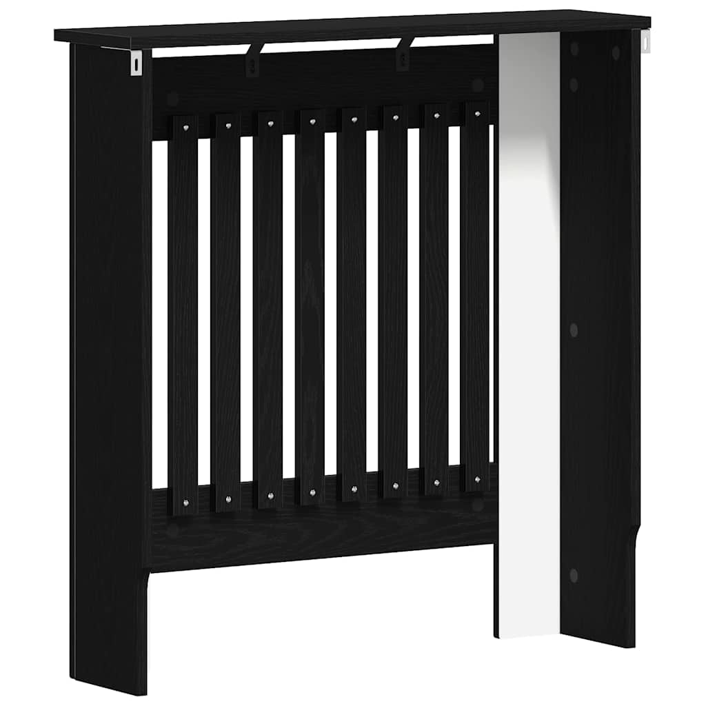 Heizkörperabdeckung Schwarz Eichen-Optik 78 x 19 x 81,5 cm