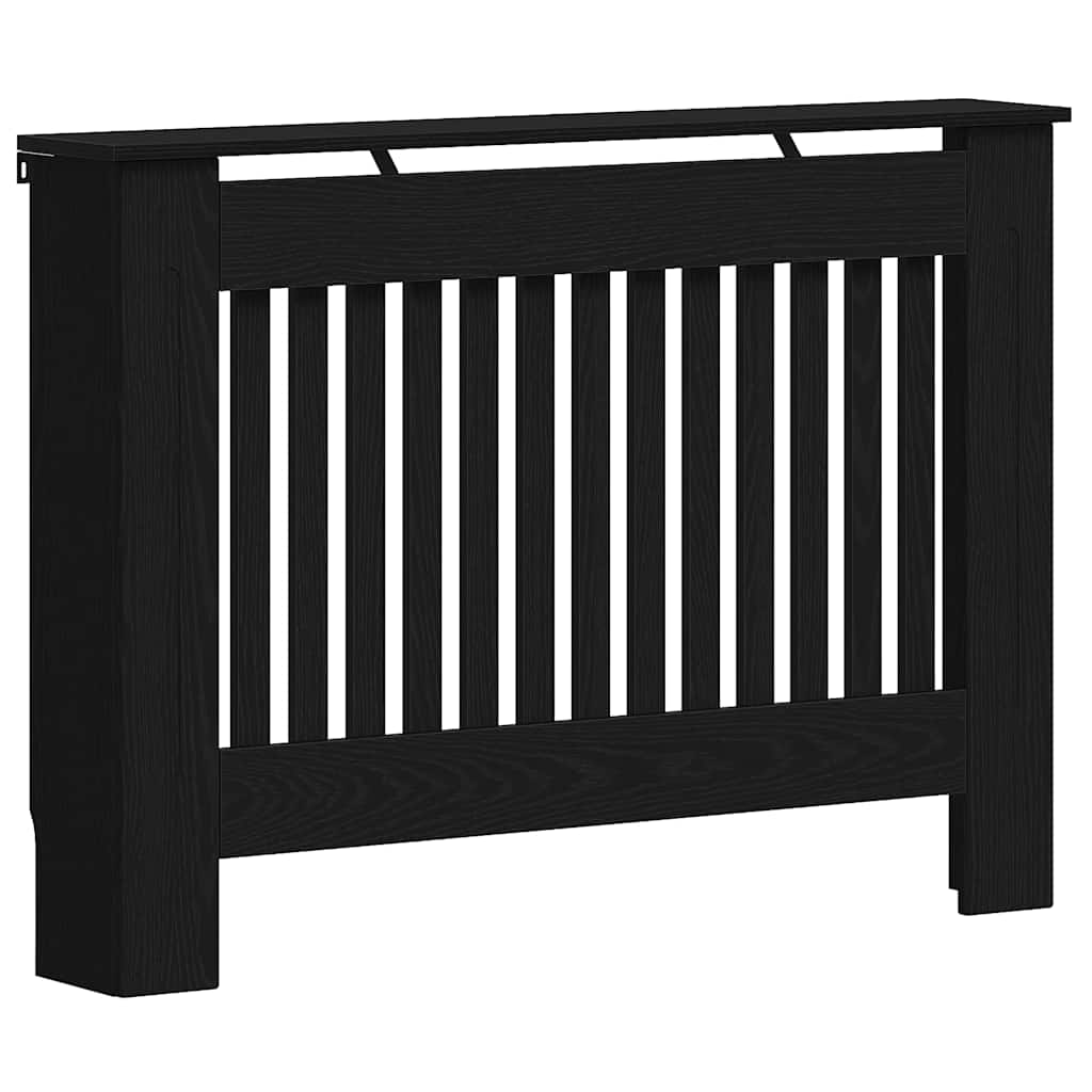 Heizkörperabdeckung Schwarz Eichen-Optik 112 x 19 x 81,5 cm