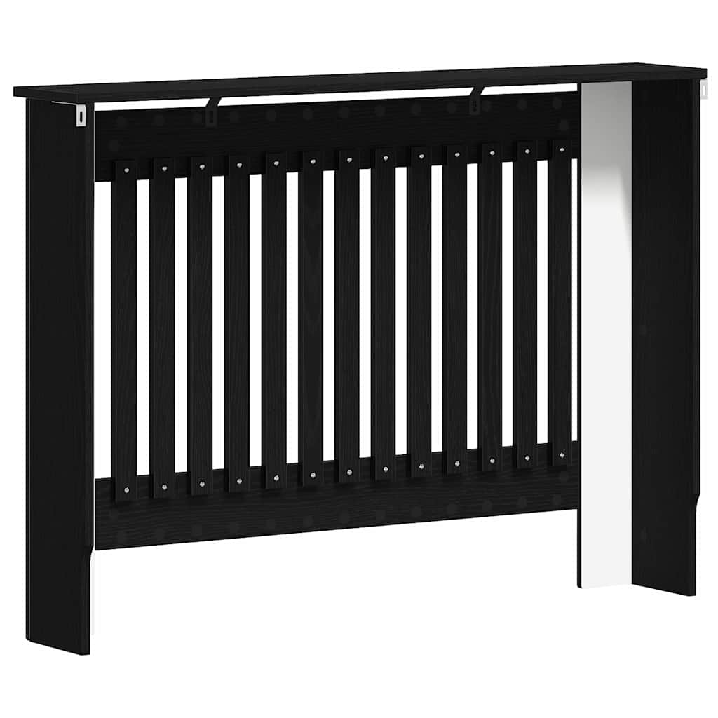 Heizkörperabdeckung Schwarz Eichen-Optik 112 x 19 x 81,5 cm
