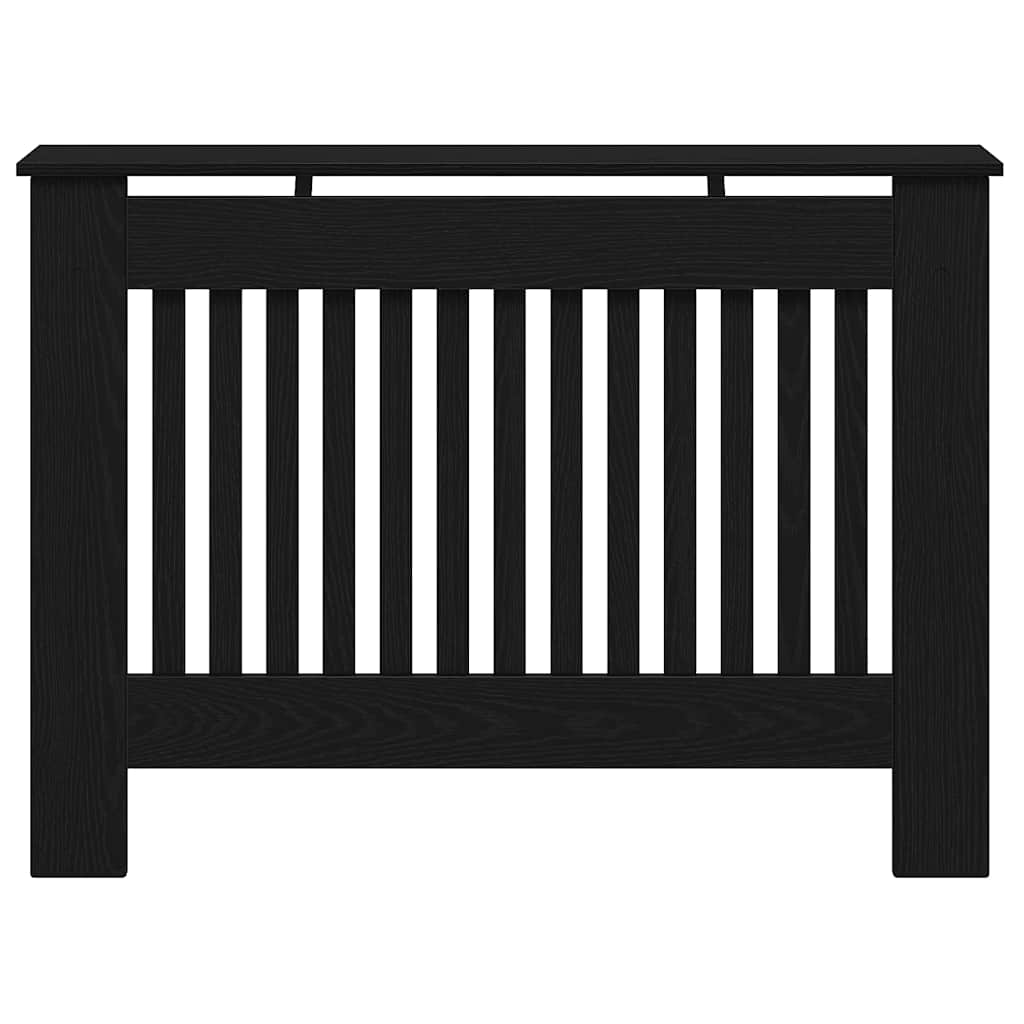 Heizkörperabdeckung Schwarz Eichen-Optik 112 x 19 x 81,5 cm