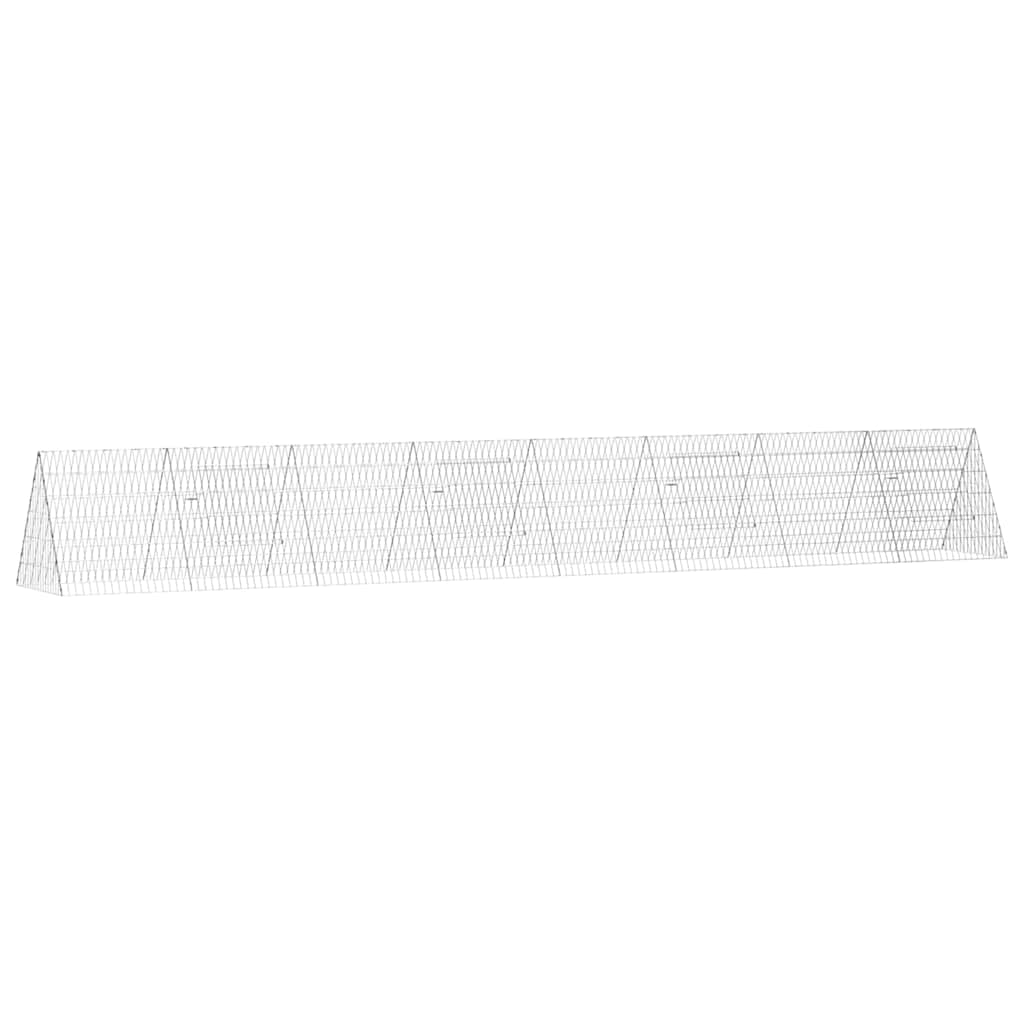 Hasenkäfig Silber 430 x 55 x 55 cm Verzinkter Stahl