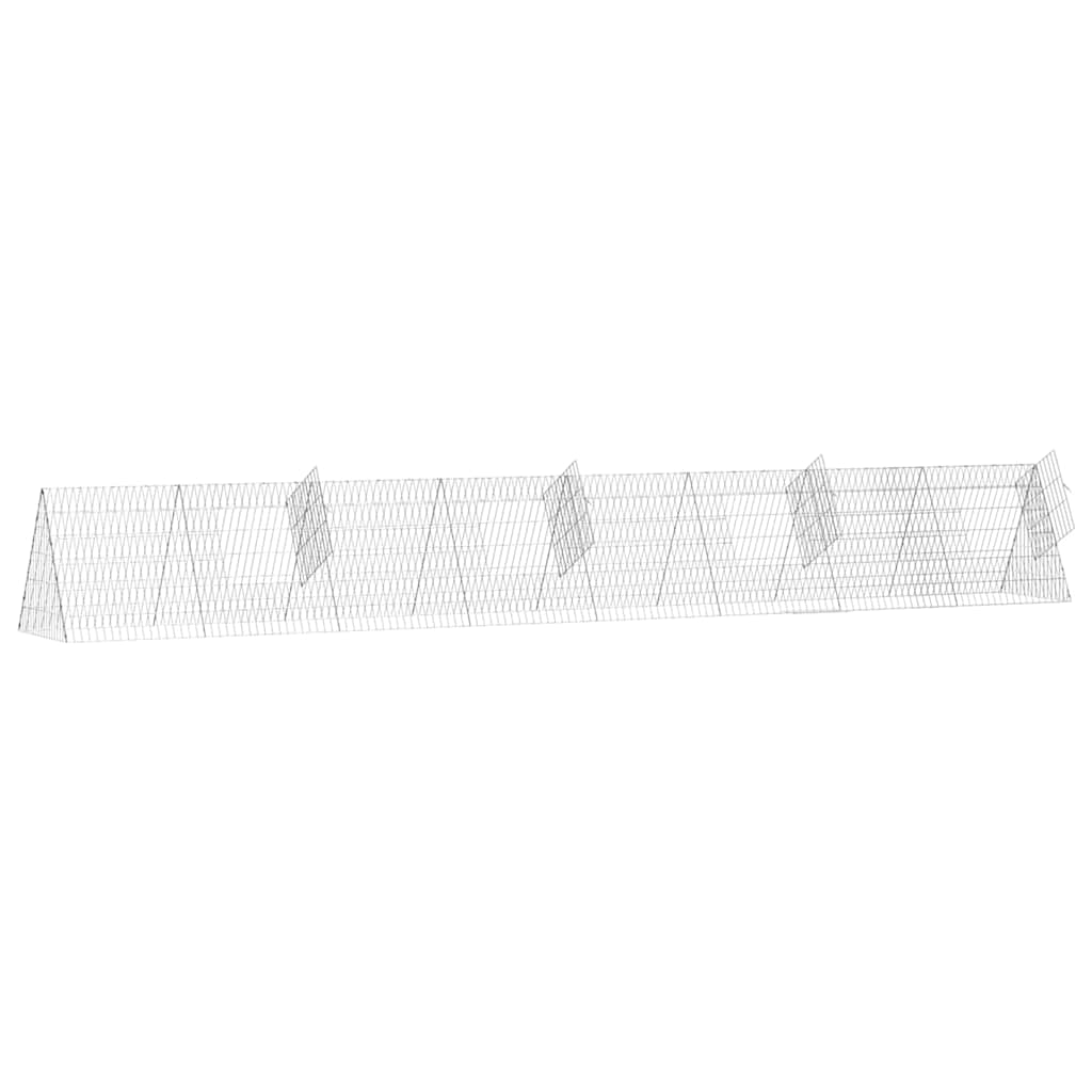 Hasenkäfig Silber 430 x 55 x 55 cm Verzinkter Stahl