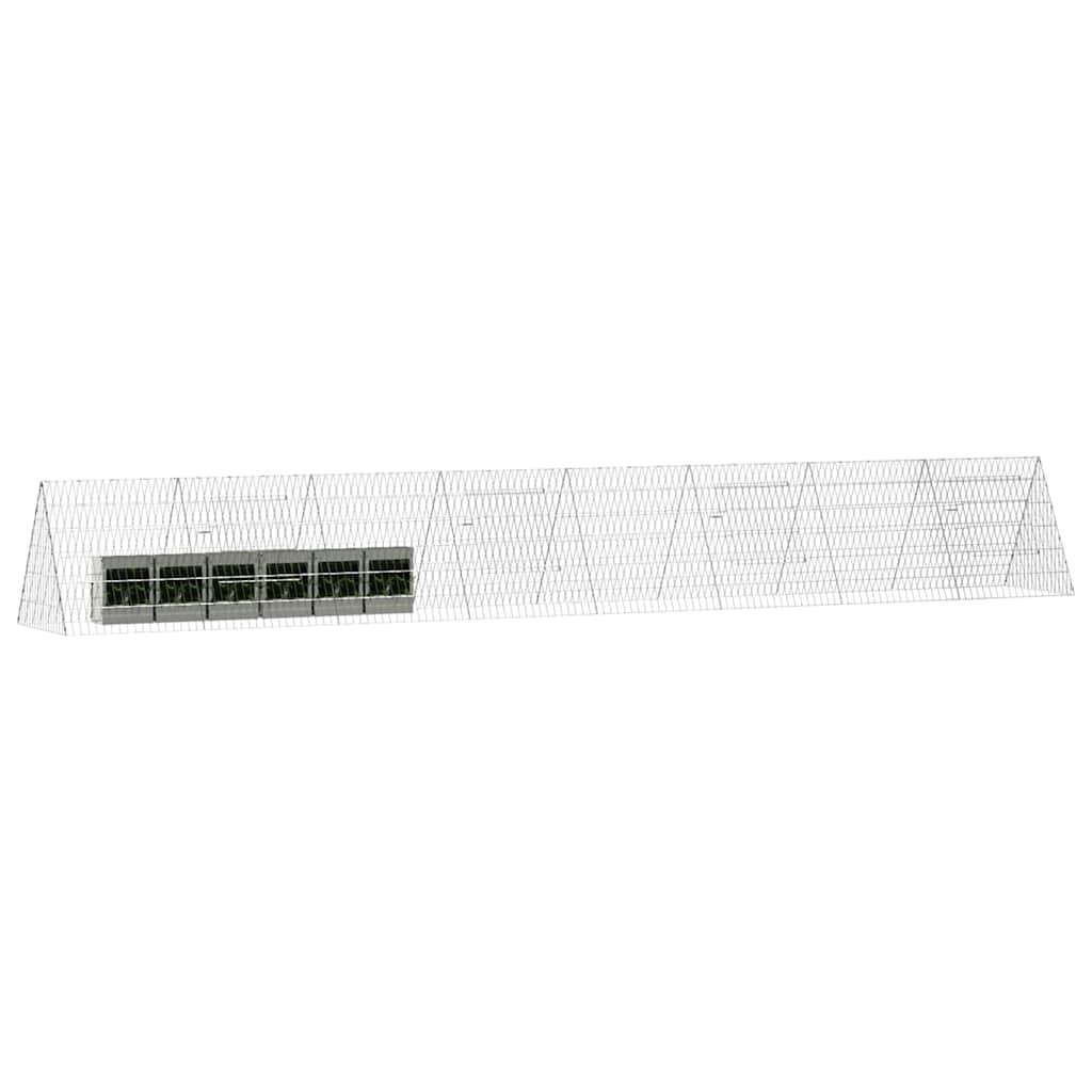 Hasenkäfig Silber 430 x 55 x 55 cm Verzinkter Stahl