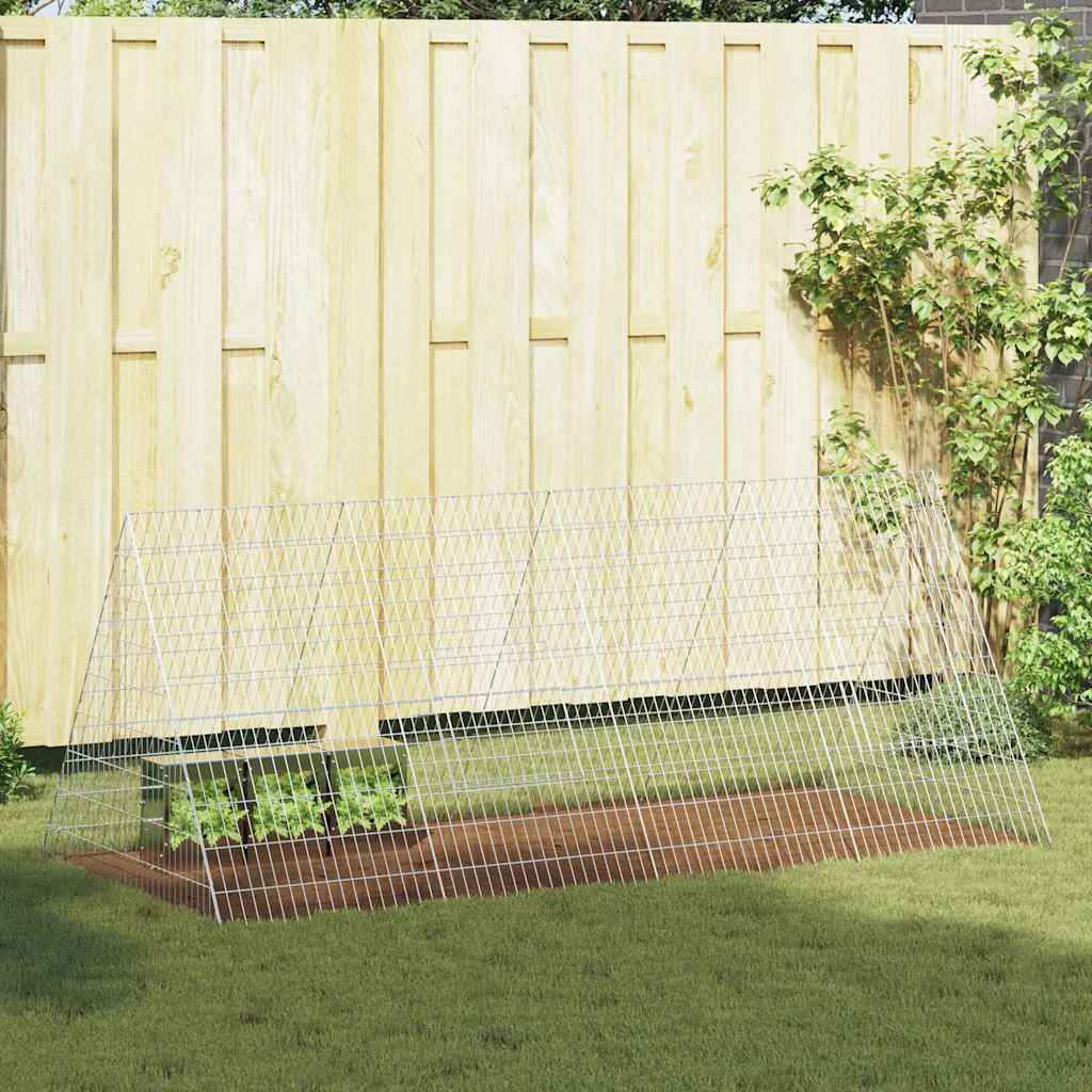 Hasenkäfig Silber 215 x 100 x 85 cm Verzinkter Stahl