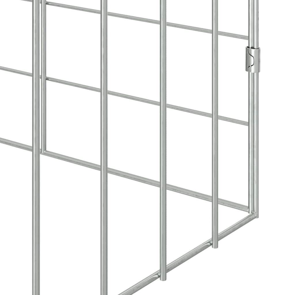 Hasenkäfig Silber 400 x 78 x 78 cm Verzinkter Stahl