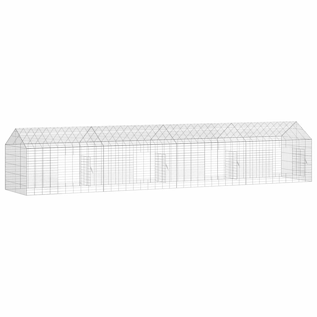 Hasenkäfig Silber 400 x 78 x 78 cm Verzinkter Stahl