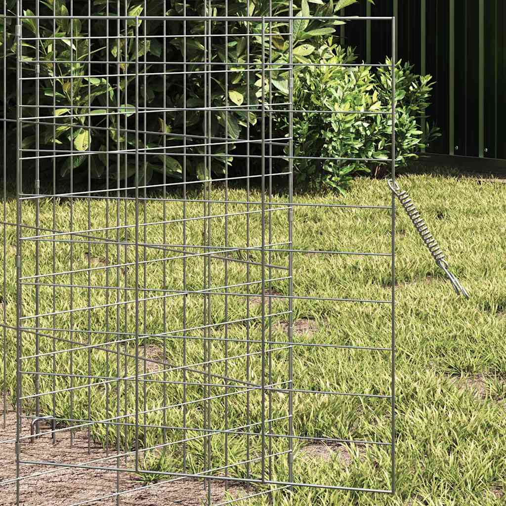 Hasenkäfig Silber 600 x 78 x 78 cm Verzinkter Stahl