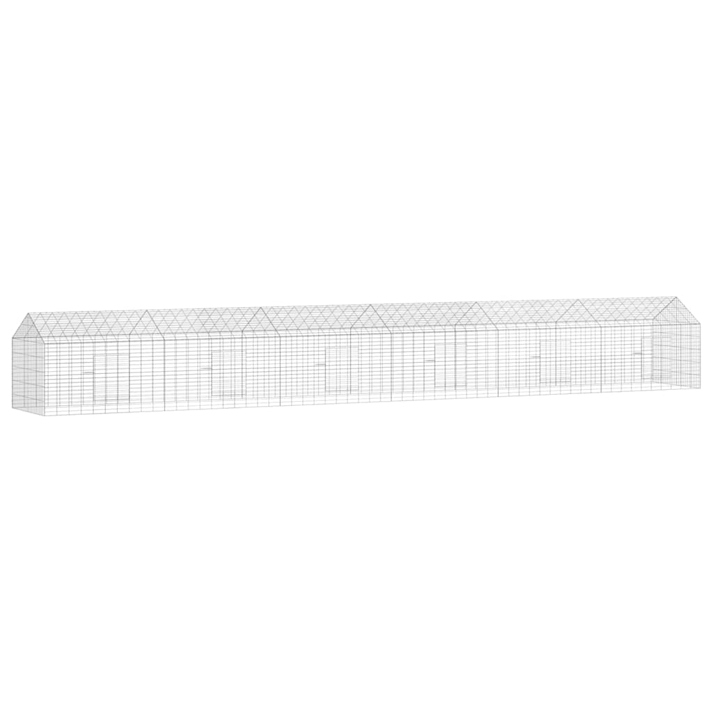 Hasenkäfig Silber 600 x 78 x 78 cm Verzinkter Stahl