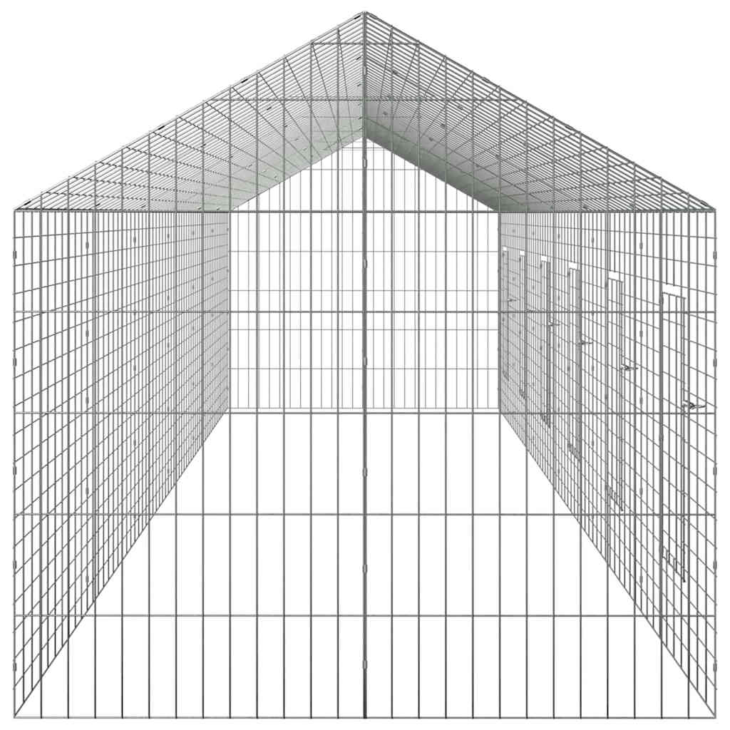 Hasenkäfig Silber 600 x 78 x 78 cm Verzinkter Stahl