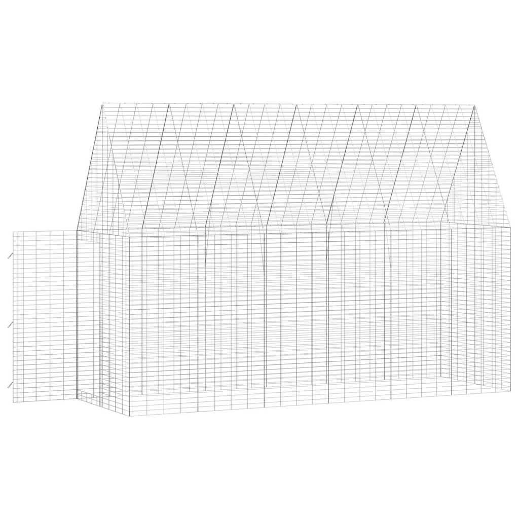 Hasenkäfig Silber 300 x 100 x 210 cm Verzinkter Stahl