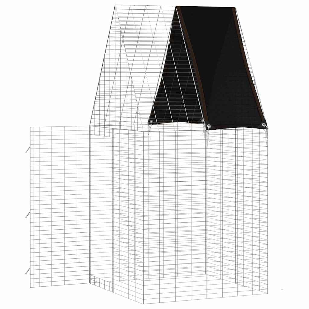 Hasenkäfig Silber 100 x 100 x 210 cm Verzinkter Stahl