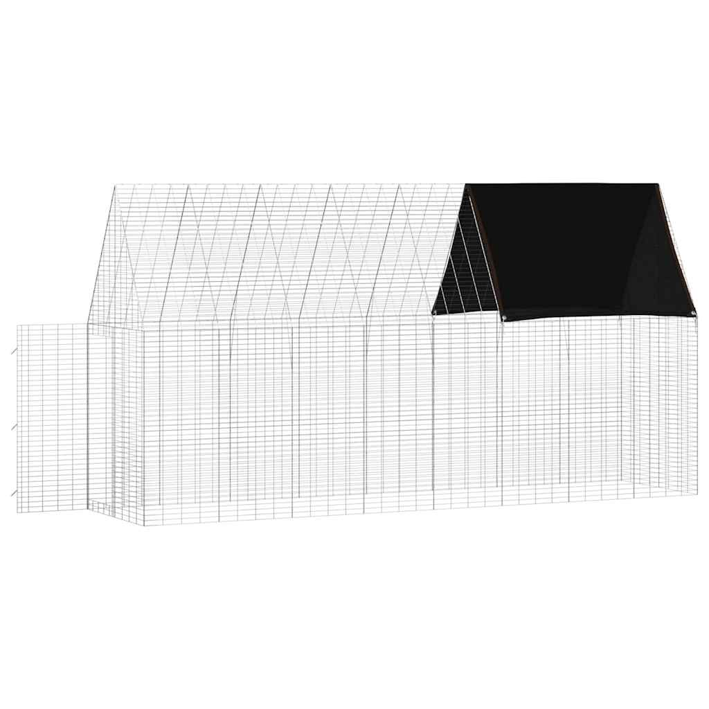 Hasenkäfig Silber 400 x 100 x 210 cm Verzinkter Stahl