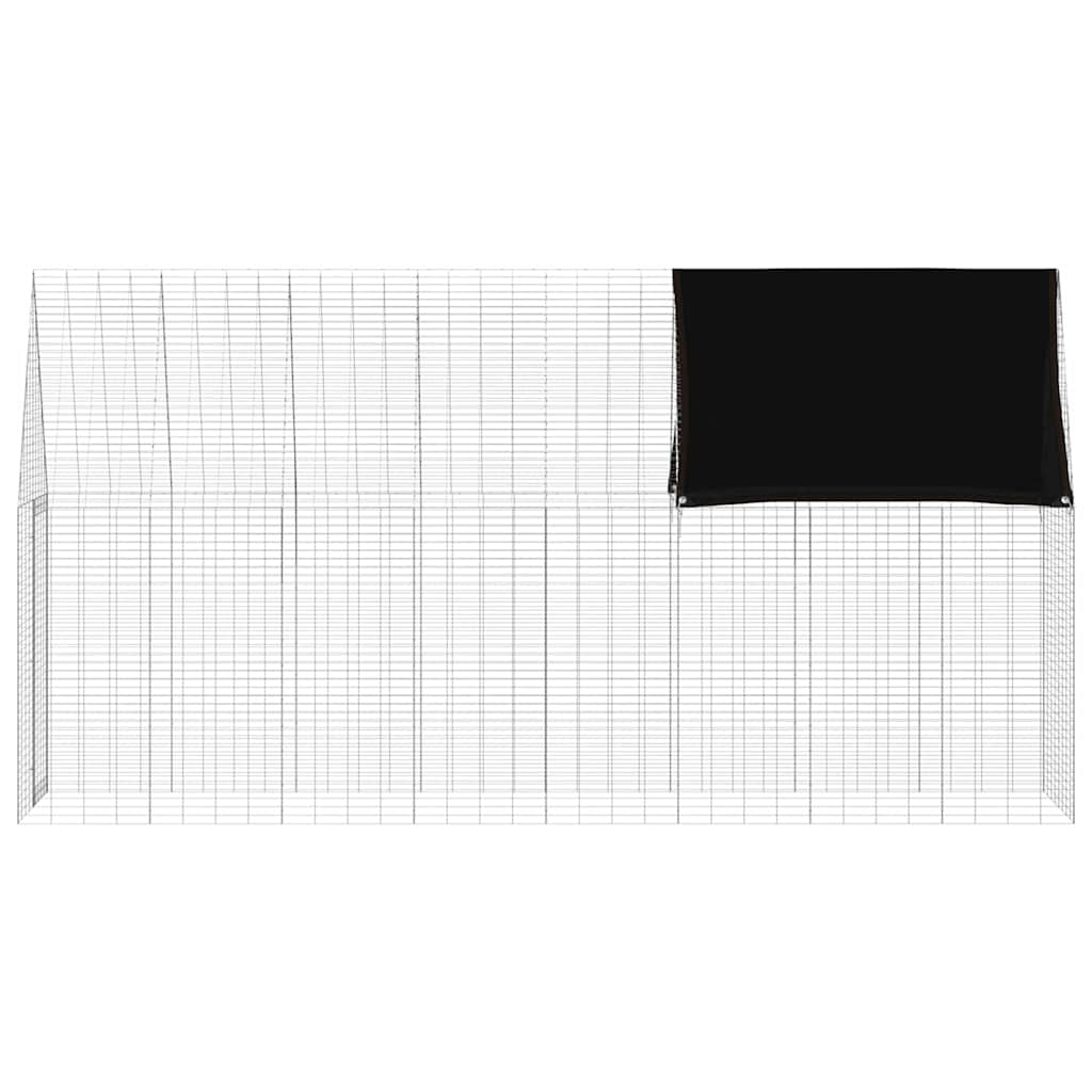 Hasenkäfig Silber 400 x 100 x 210 cm Verzinkter Stahl