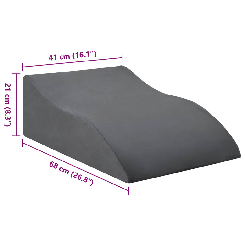 Beinkissen Grau 68 x 41 x 21 cm PU-Schaum