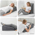 Beinkissen Grau 68 x 40 x 18 cm PU-Schaum