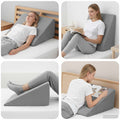 Beinkissen Uni Grau 60 x 50 x 30 cm Viscoschaum