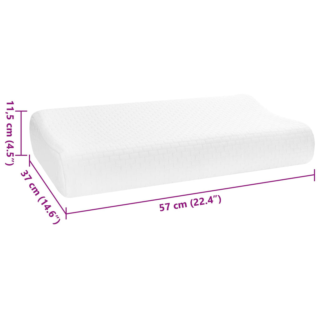 Schlafkissen Uni Weiß 57 x 37 x 11,5 cm Viscoschaum
