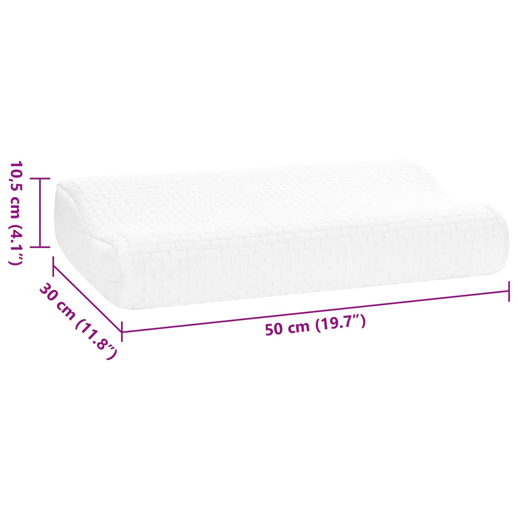 Schlafkissen Uni Weiß 50 x 30 x 10,5 cm Viscoschaum