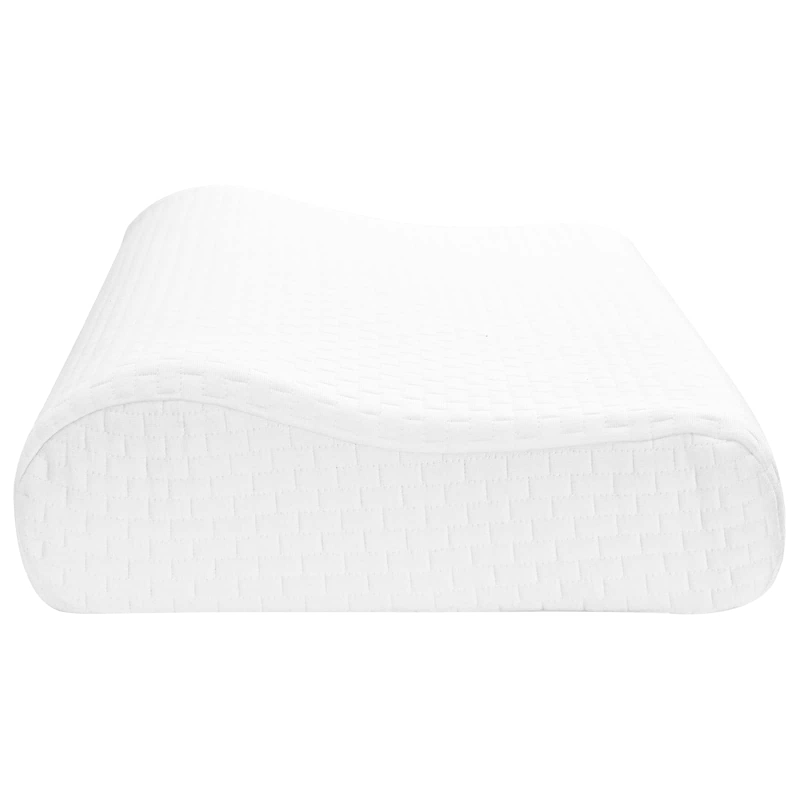 Schlafkissen Uni Weiß 80 x 40 x 12,5 cm Viscoschaum