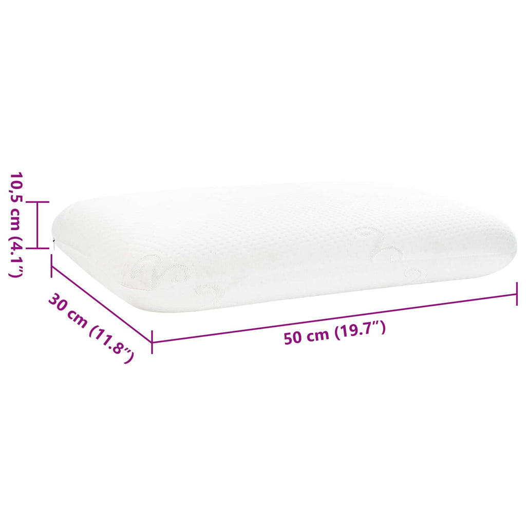 Schlafkissen Uni Weiß 50 x 30 x 10,5 cm Viscoschaum
