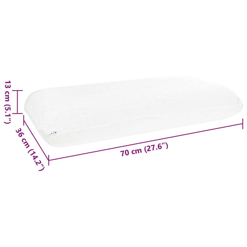 Schlafkissen Uni Weiß 70 x 36 x 13 cm Gel-Speicherschaum
