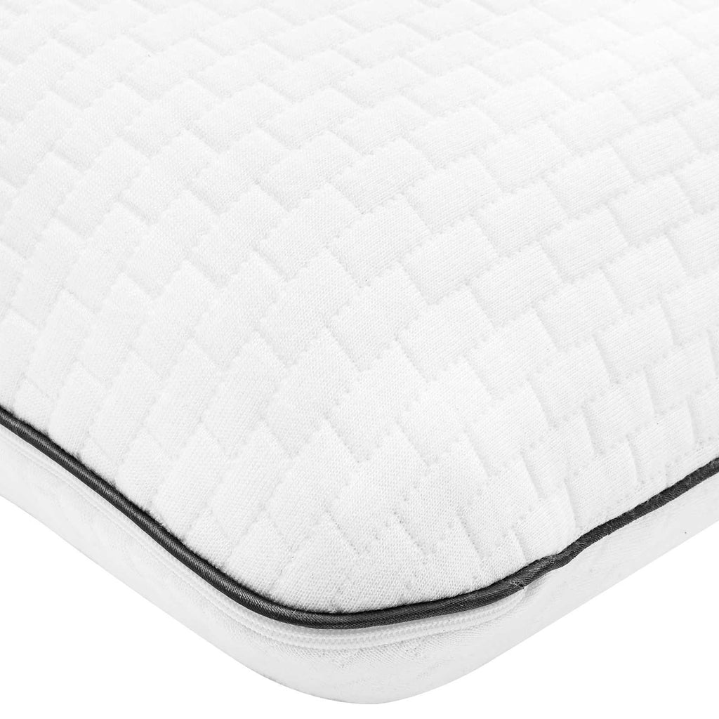 Schlafkissen Uni Weiß 80 x 35 x 10 cm Gelschaum