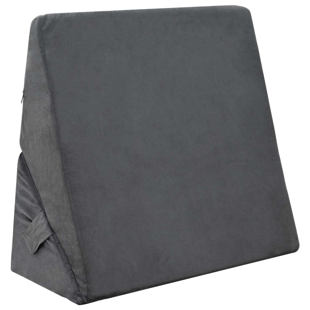 Keil Kopfkissen Grau 55 x 55 x 26 cm Viscoschaum