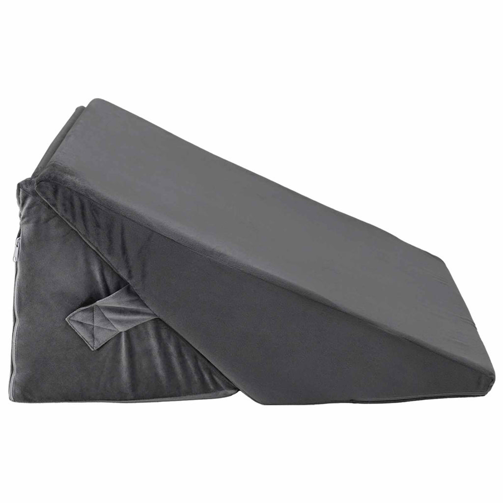 Keil Kopfkissen Grau 55 x 55 x 26 cm Viscoschaum