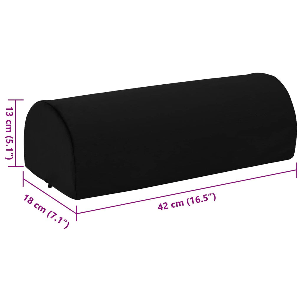 Fußstützenkissen Uni Schwarz 42 x 18 x 13 cm PU-Schaum