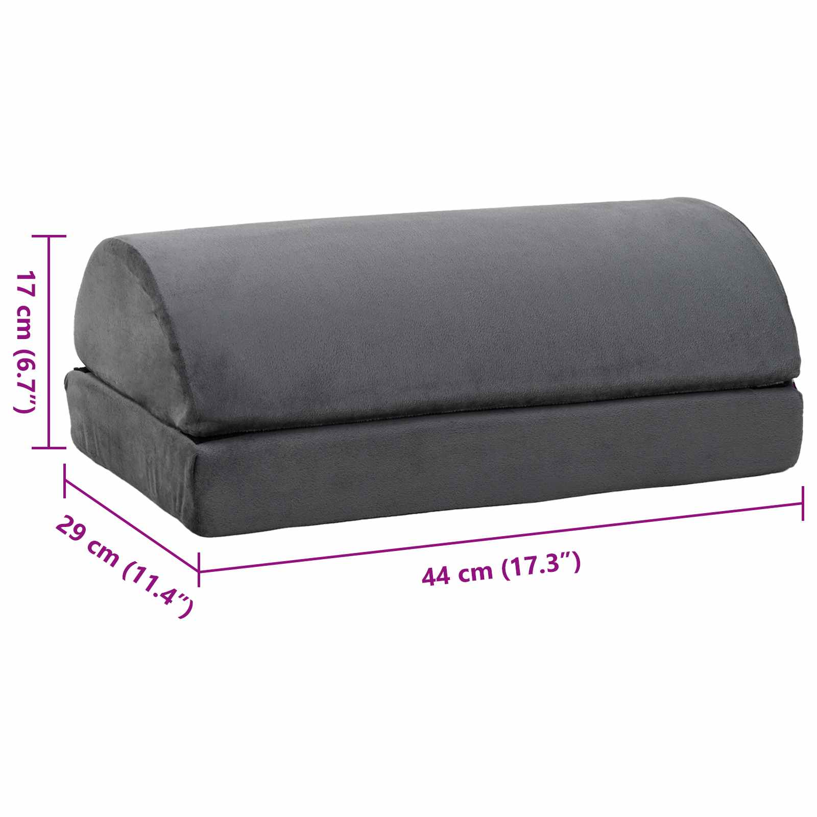 Uni Grau 44 x 29 x 17 cm PU-Schaum