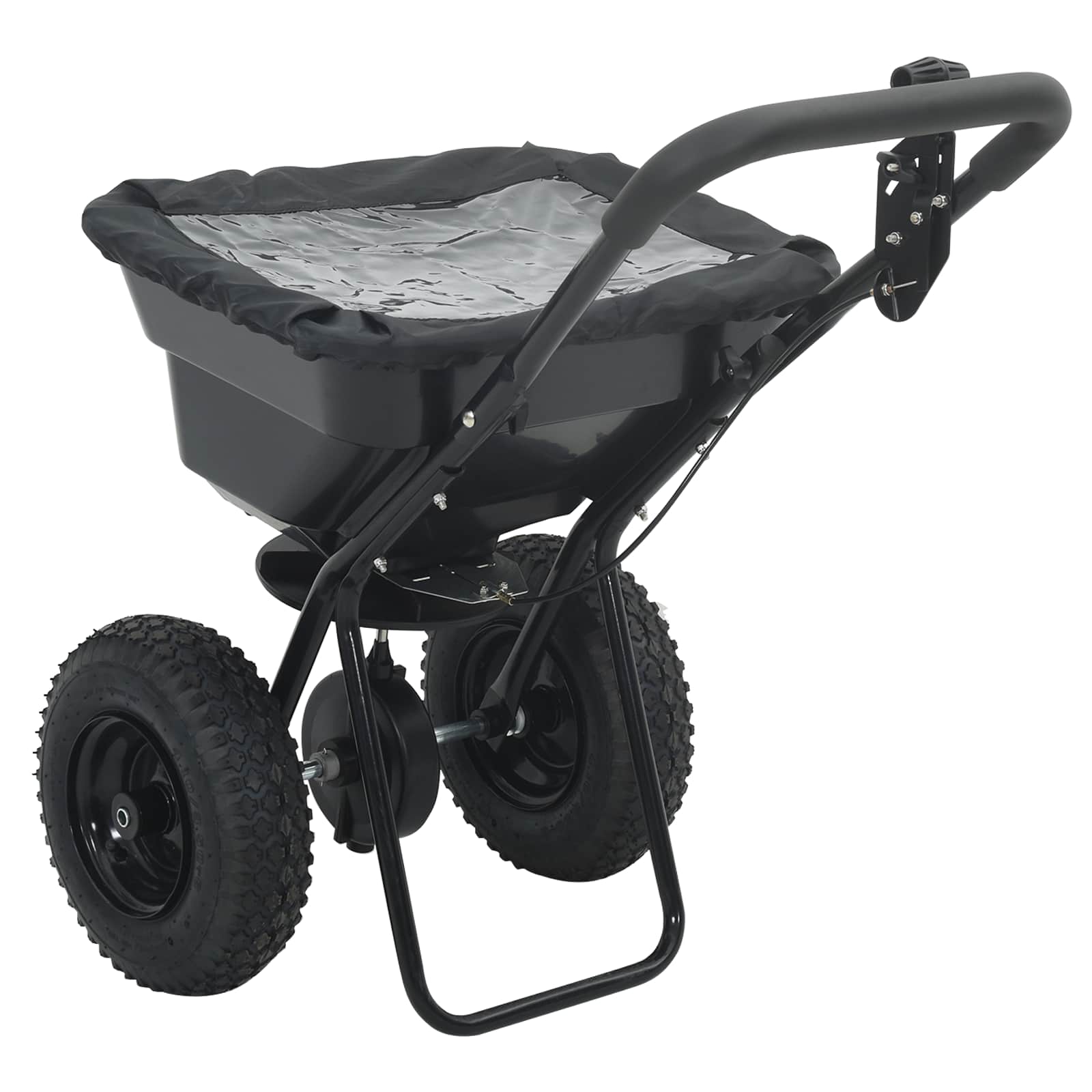 Streuer Schwarz 53 x 81,5 x 78 cm PVC und Stahl
