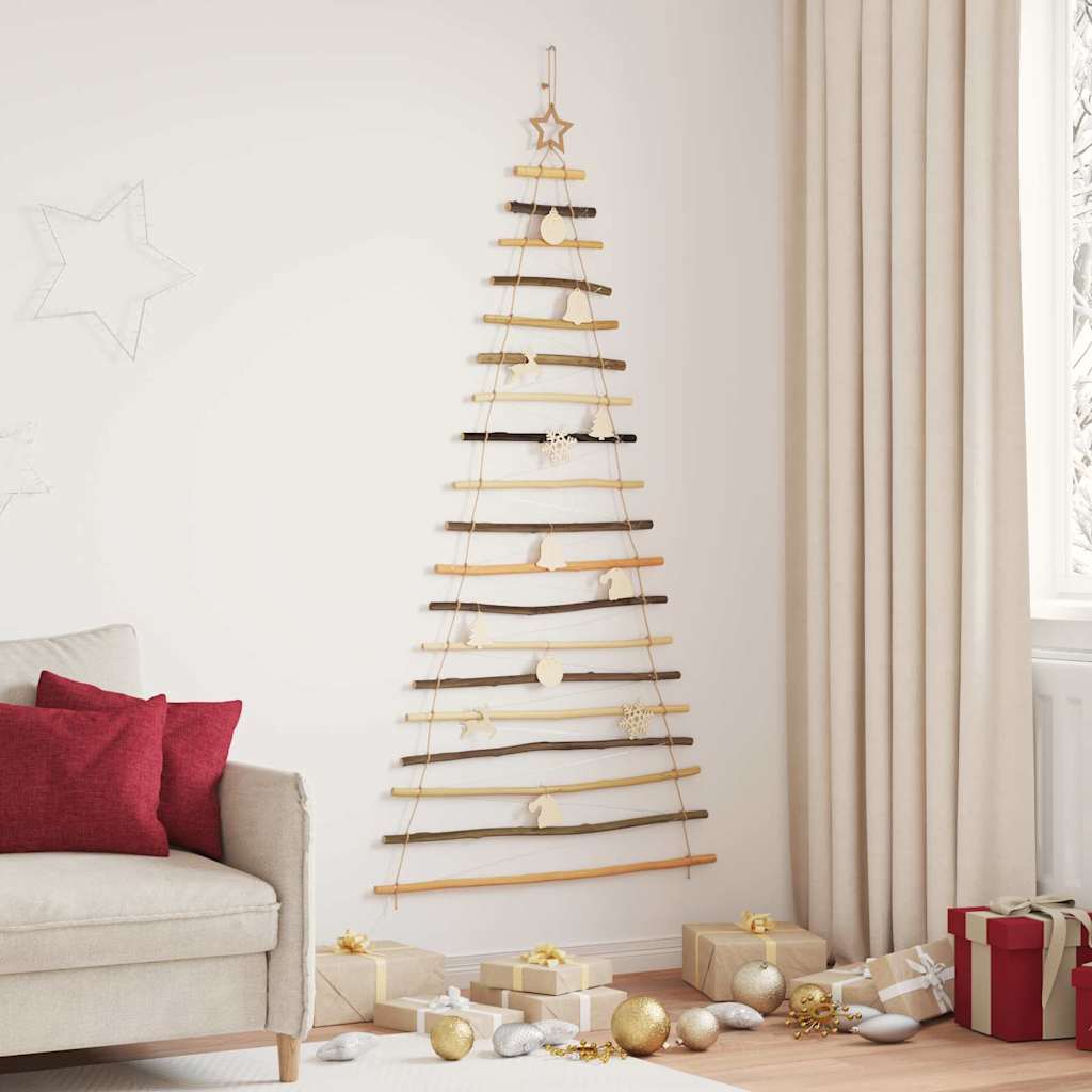 Weihnachtsbaum mit 100 LEDs Natur 180 cm Massives Eschenholz