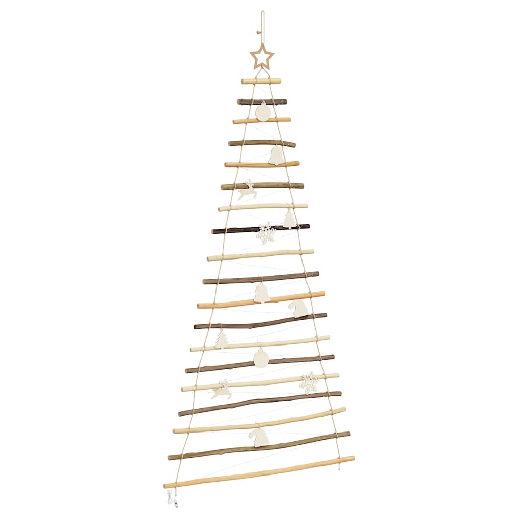 Weihnachtsbaum mit 100 LEDs Natur 180 cm Massives Eschenholz
