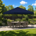 Pavillon 3 x 3 m Blau Polyester und Stahl 190 gsm