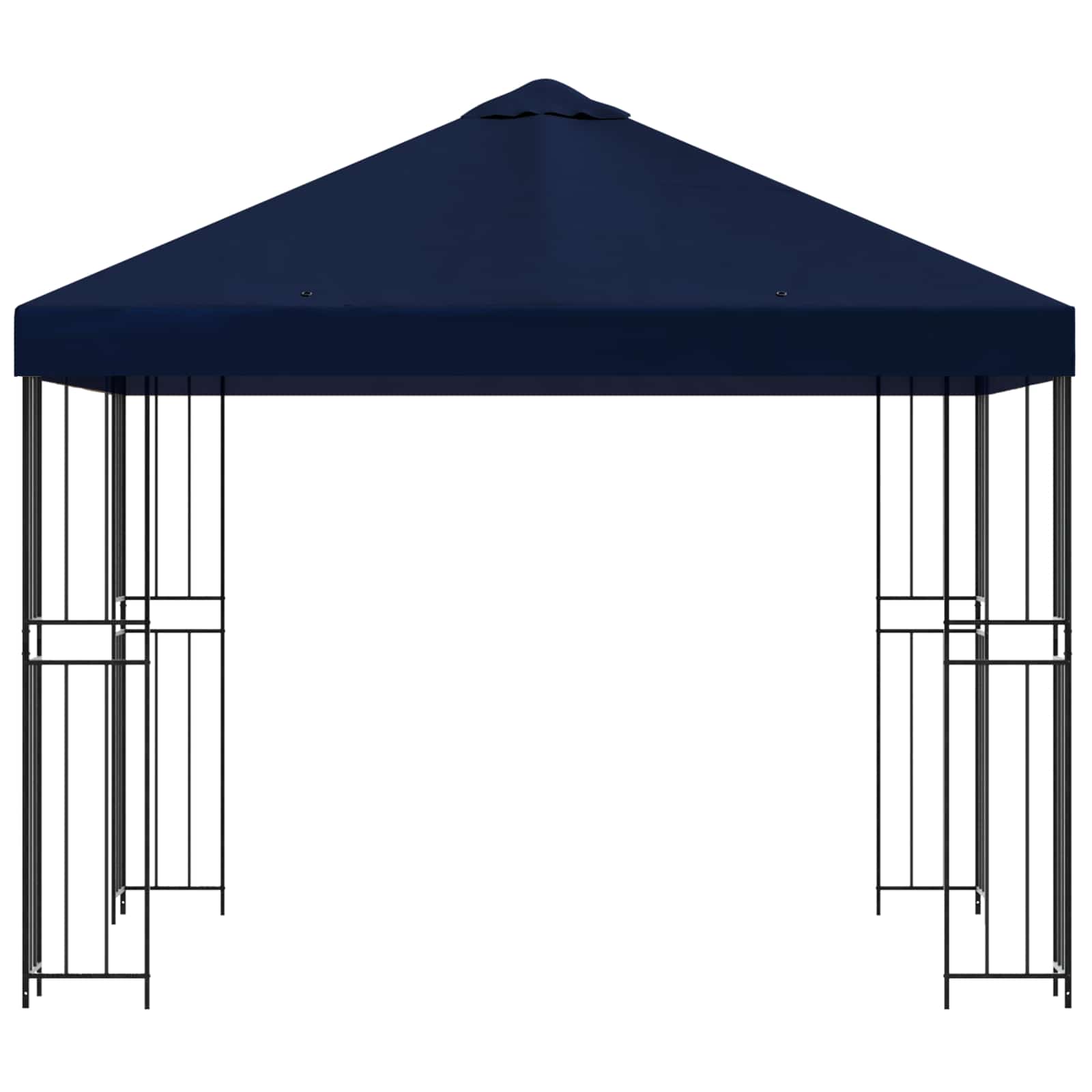 Pavillon 3 x 3 m Blau Polyester und Stahl 190 gsm