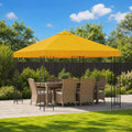 Pavillon 3 x 3 m Gelb Polyester und Stahl 190 gsm