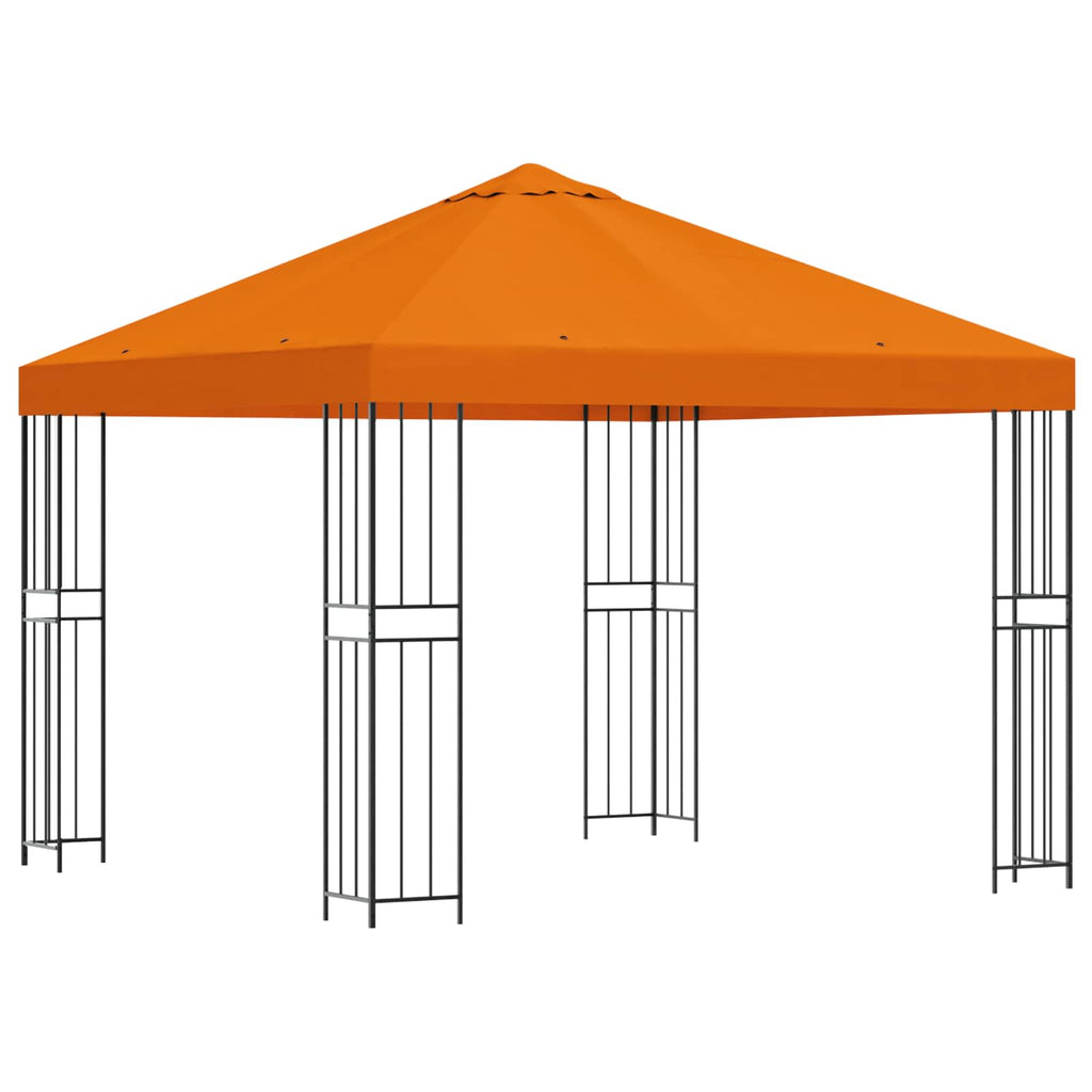 Pavillon 3 x 3 m Orange Polyester und Stahl 190 gsm